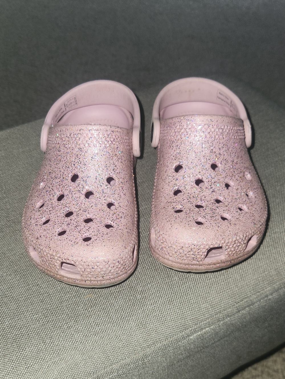 Kids Sparkle Pink Clog Sandals